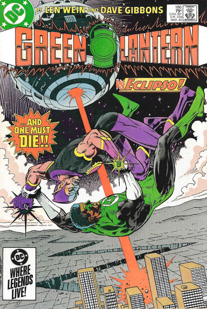 Green Lantern (2nd Series) #186 comic book front cover — FN condition