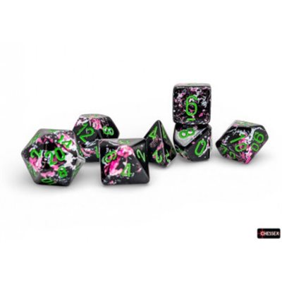Chessex Brush Polyhedral 7-Die Set - Paintball