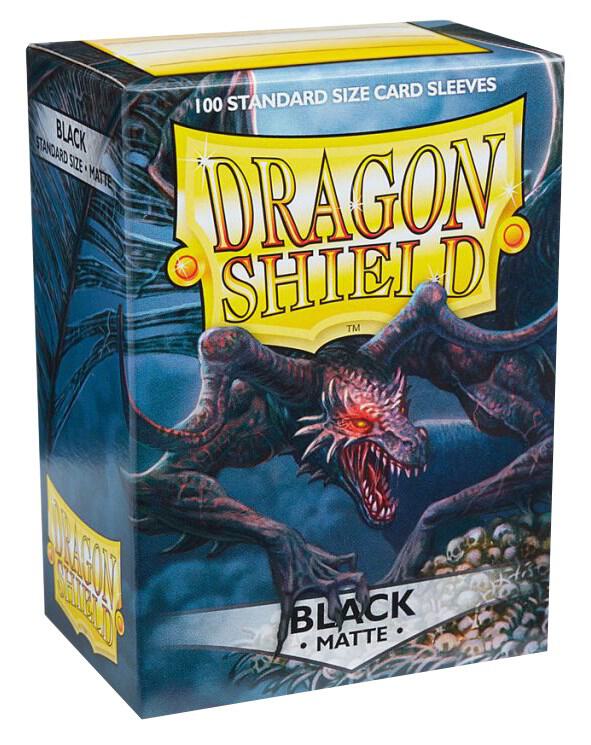 Dragon Shield Standard Matte Sleeves - Black (100 Count)