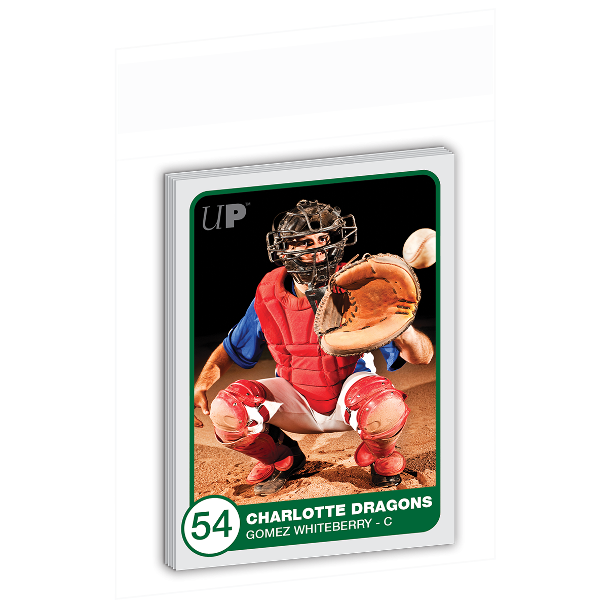 Ultra PRO Resealable Team Bags (100 Count) — example card in a resealable team bag; card not included