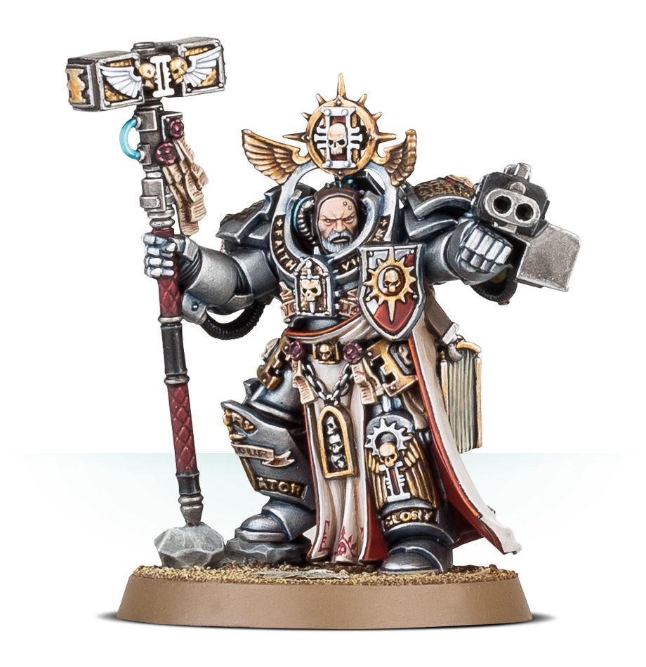 Grand Master Voldus miniature kit by Games Workshop; painted model shown for illustration