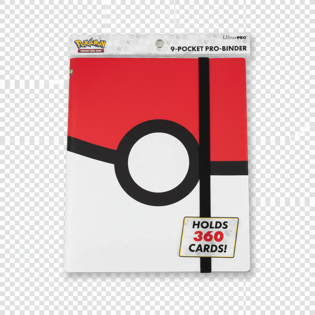 Pokémon trading card binder with cards on a table