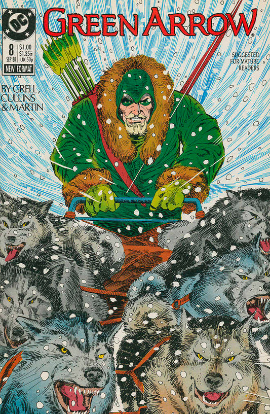 Green Arrow #8 comic book front cover — NM condition
