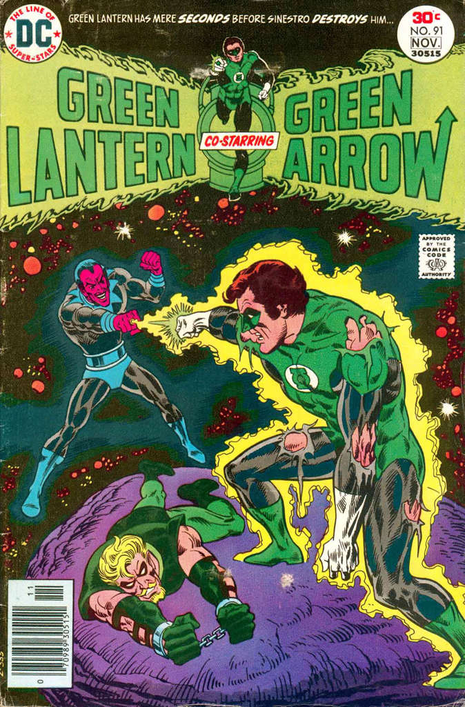 Green Lantern (2nd Series) #91 comic book front cover — FN condition