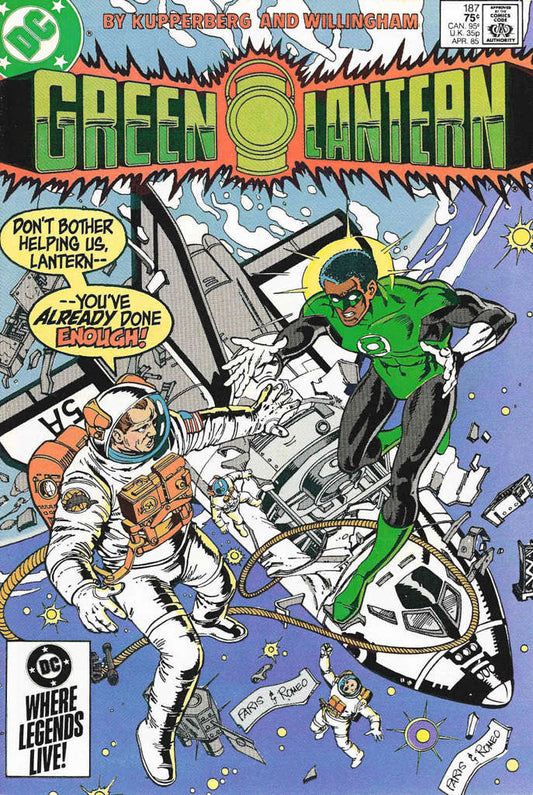 Green Lantern (2nd Series) #187 comic book front cover — VF condition