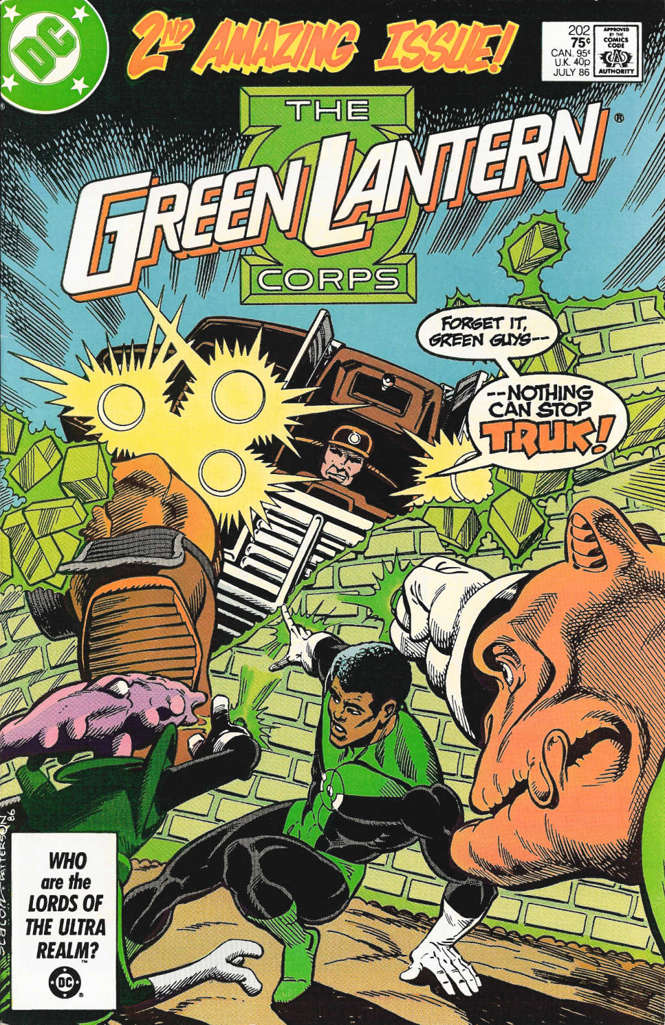Green Lantern (2nd Series) #202 comic book front cover — VF-NM condition