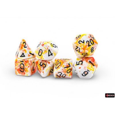 Chessex Brush Polyhedral 7-Die Set - Sunrise