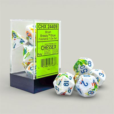Chessex Brush Polyhedral 7-Die Set - Breezy