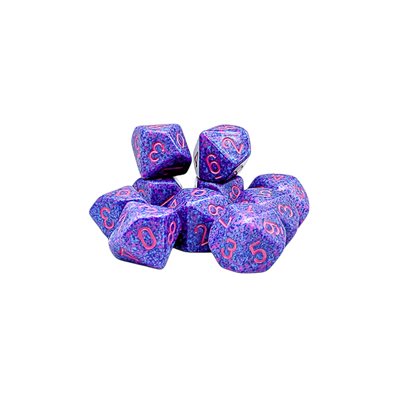 Chessex Speckled Set of Ten d10 Dice - Purple Passion