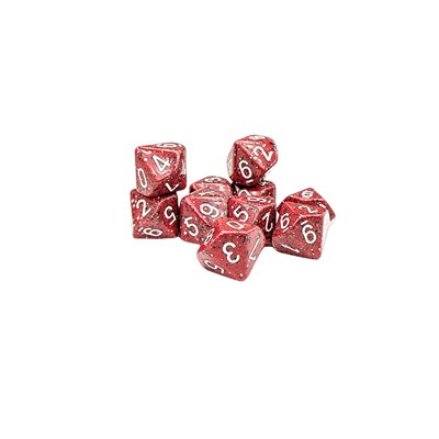 Chessex Speckled Set of Ten d10 Dice - Lava Stone