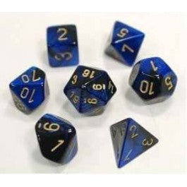 Chessex Gemini Black-Blue/Gold 7-Die Set