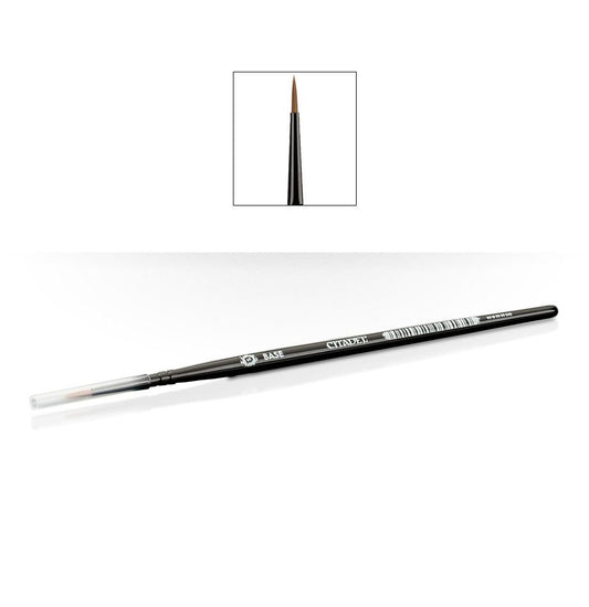 Citadel Small Base Brush, black handle and synthetic-sable bristles, 63-12