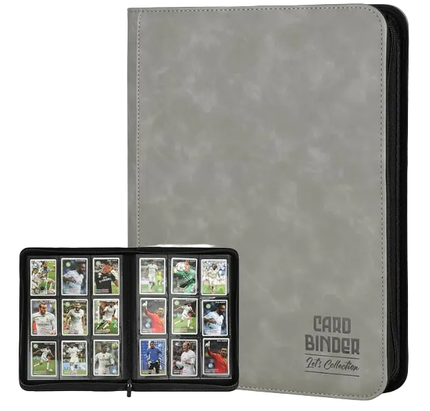 Gray card binder