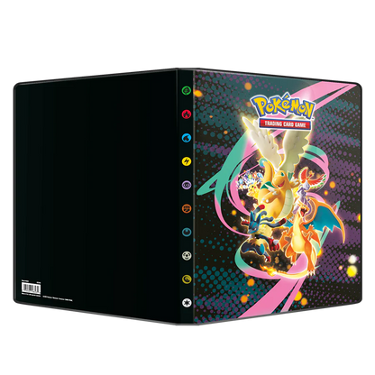 Pokémon  Ascended Heroes: trading card game binder with colorful design on a white background