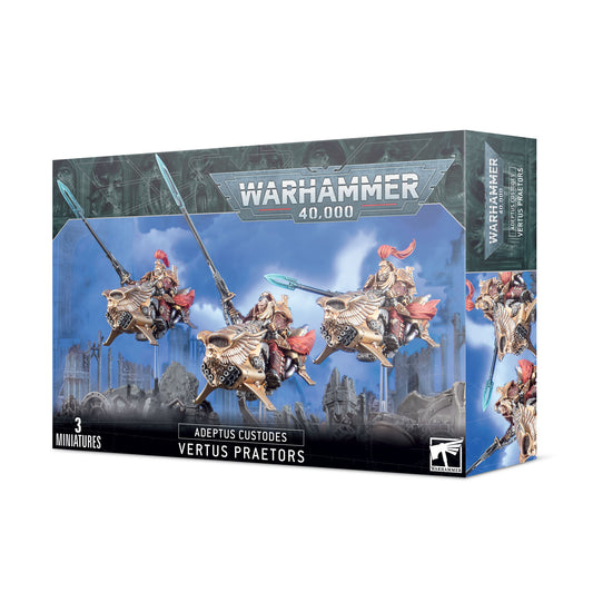 Warhammer 40,000 Adeptus Custodes Vertus Praetors boxed miniatures