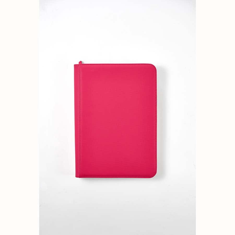 Pink Arcane Fortress solid-color 9-pocket zippered binder