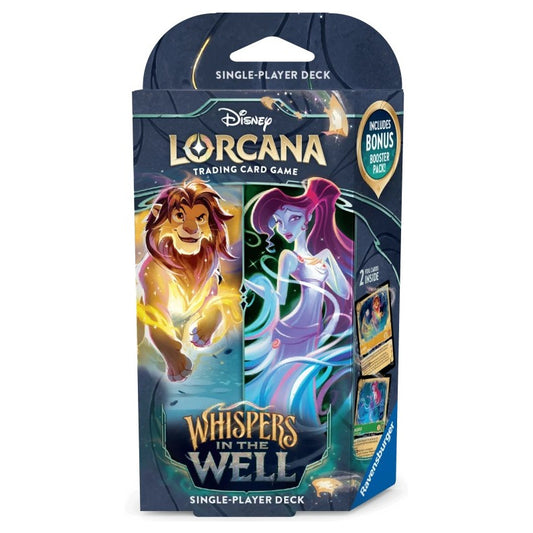 Disney Lorcana Whispers in the Well Simba and Megara Amber Emerald starter deck