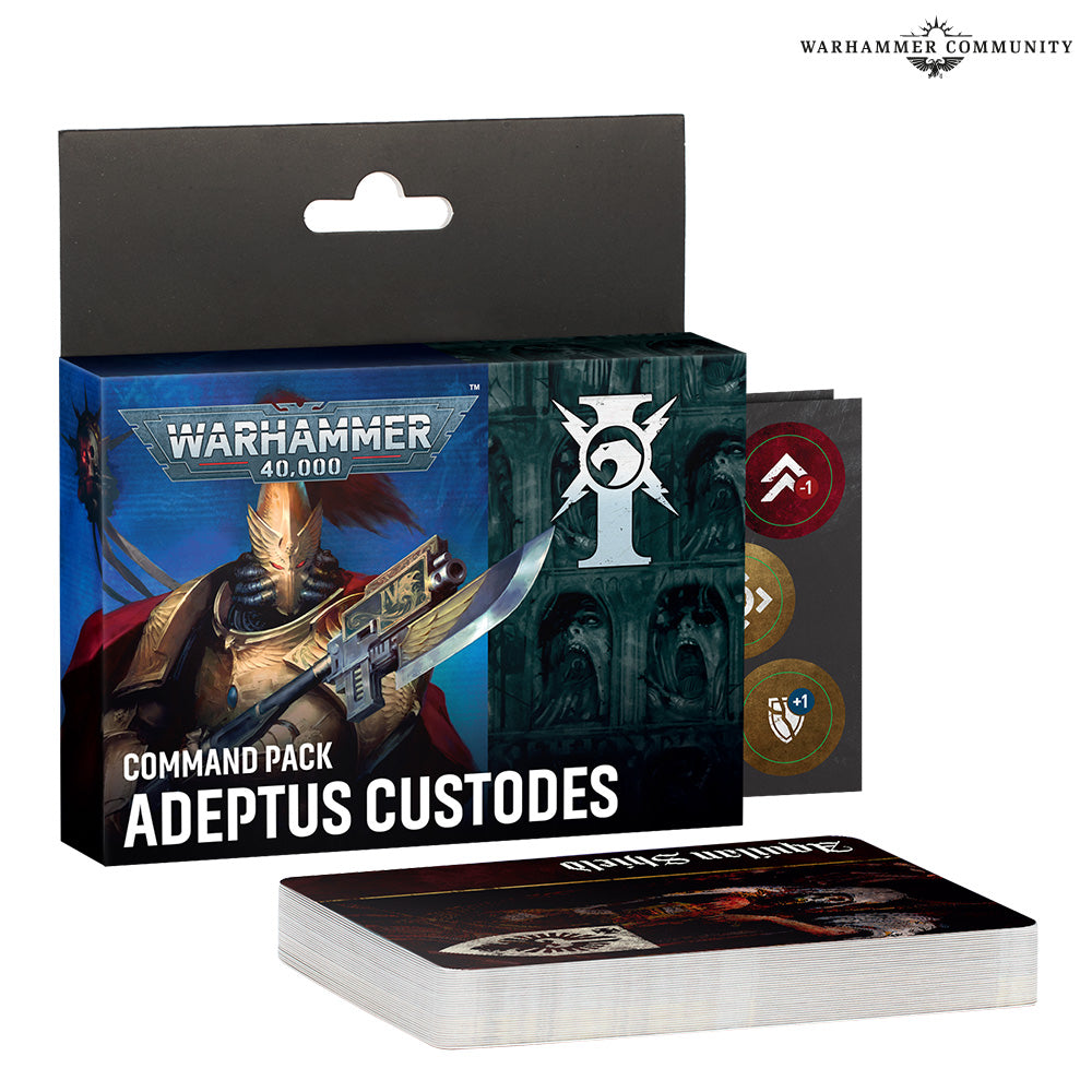 Adeptus Custodes Command Pack in English, cards and tokens