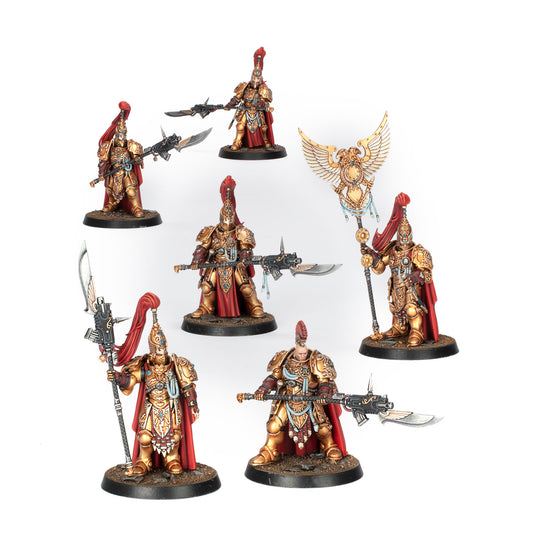 Custodes Custodian Guard Sodality, six painted miniatures