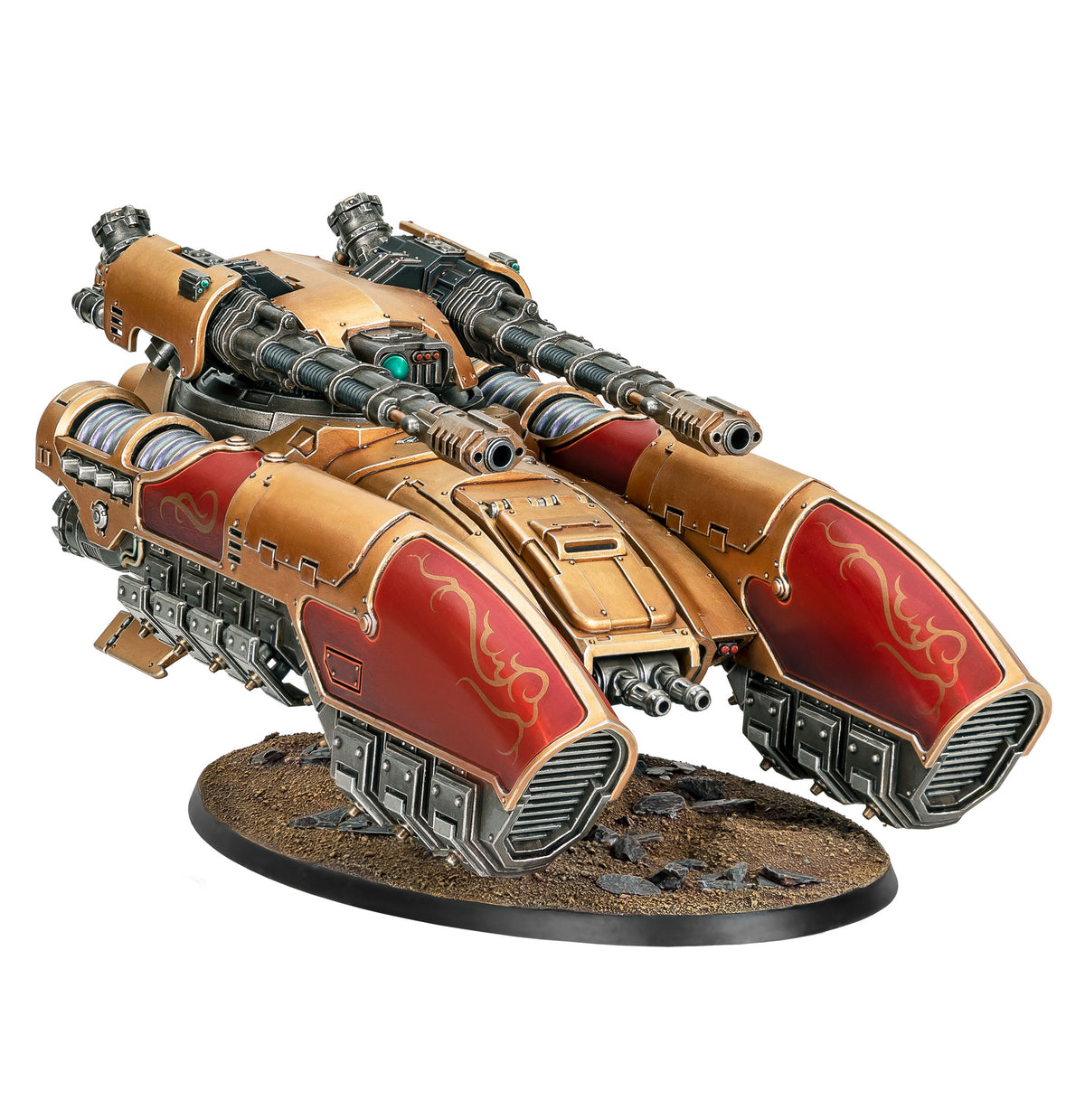 Custodes Caladius Grav-Tank with Iliastus Accelerator Cannon, painted example
