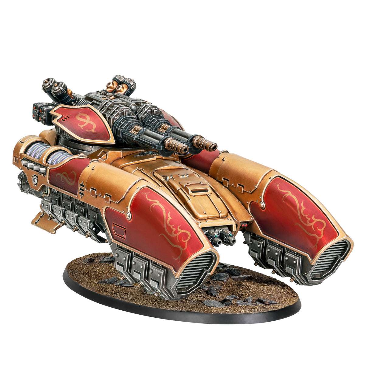 Custodes Caladius Annihilator Grav-Tank with Arachnus Blaze Carronade, painted example
