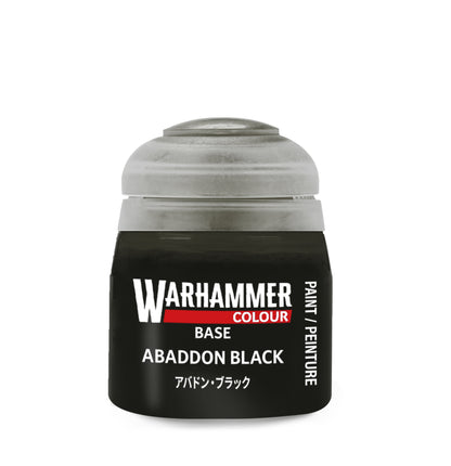 Citadel Color: Abaddon Black Base Paint - 12ml