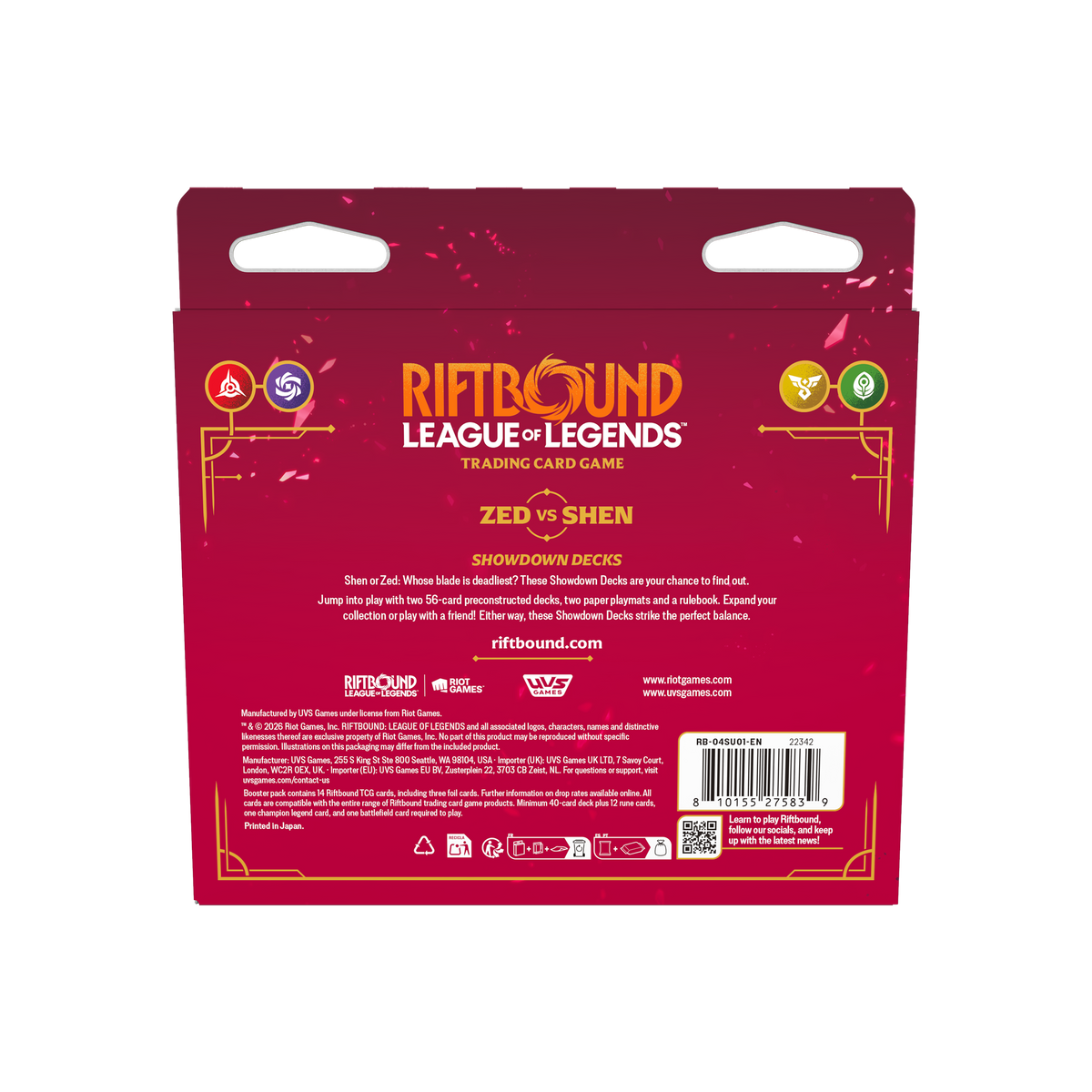 Riftbound Vendetta Zed vs. Shen Showdown Decks