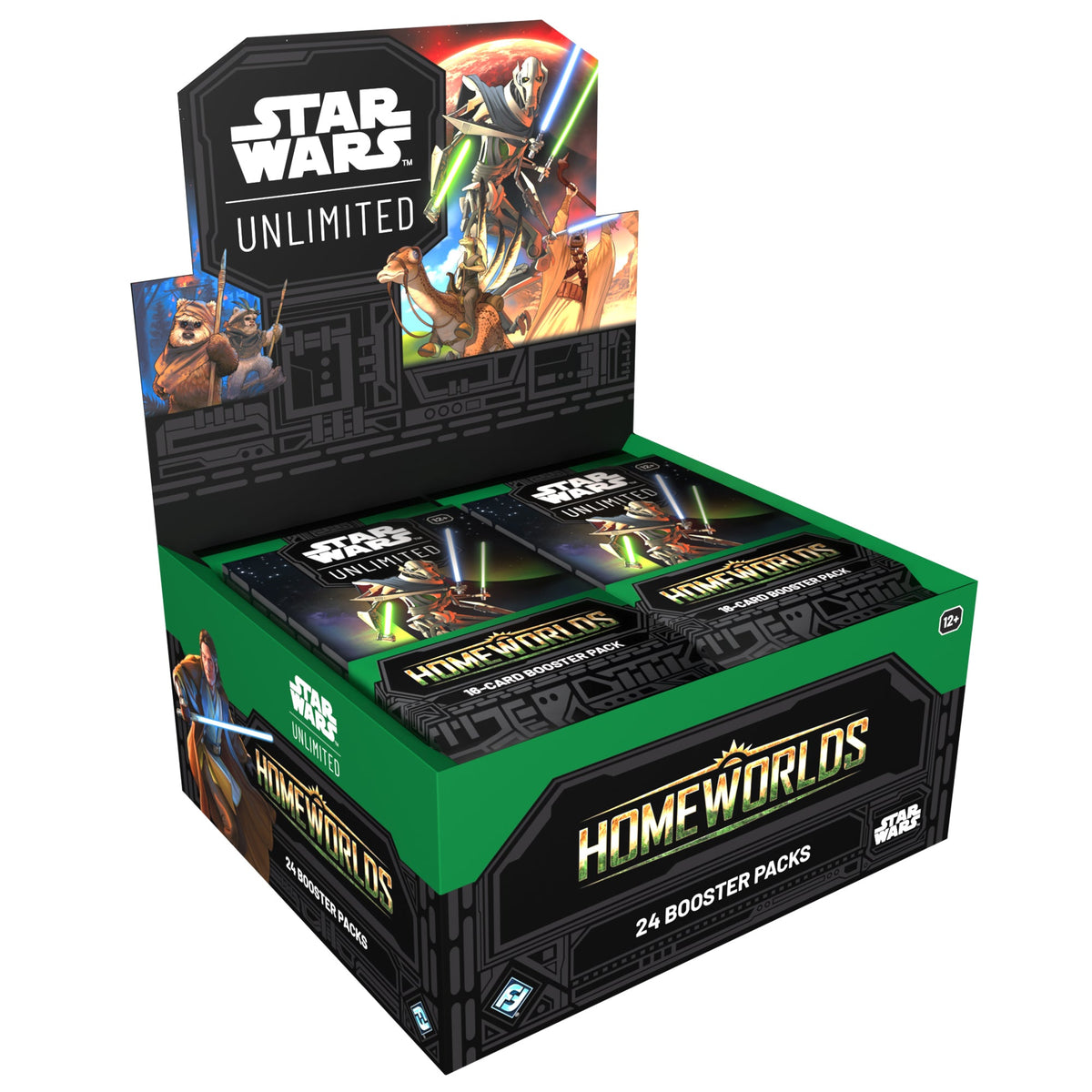 Star Wars Unlimited Homeworlds booster display containing 24 packs