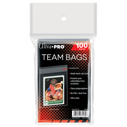 Ultra PRO Resealable Team Bags (100 Count) — 100-count retail package