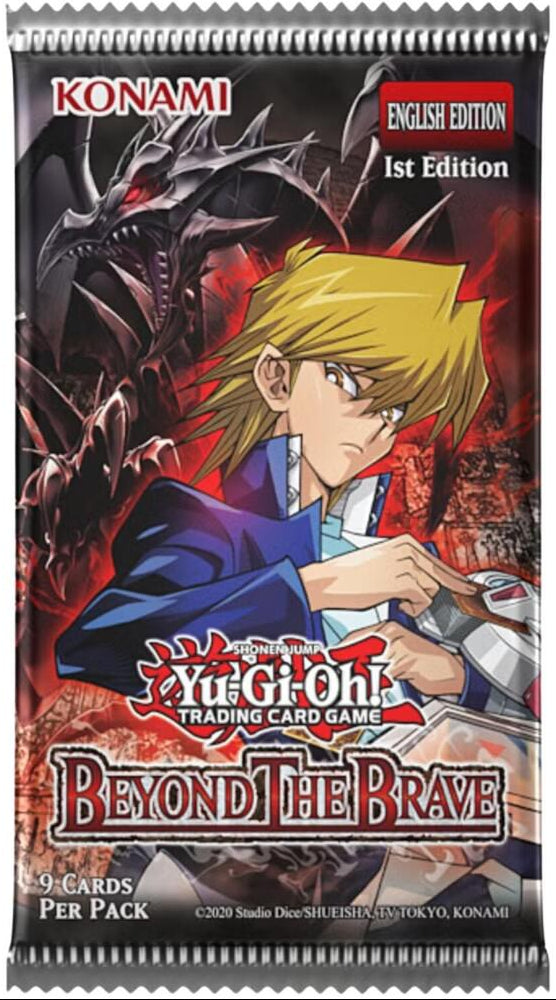 Yu-Gi-Oh! Beyond the Brave English 1st Edition booster pack with Joey Wheeler artwork